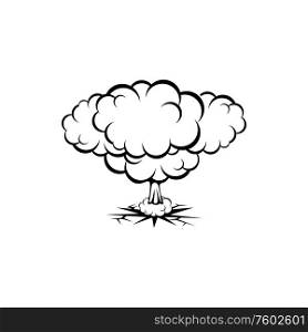 Burst explosion isolated comic clouds. Vector cartoon bomb burst, bang symbol. Bang symbol, isolated burst of bomb