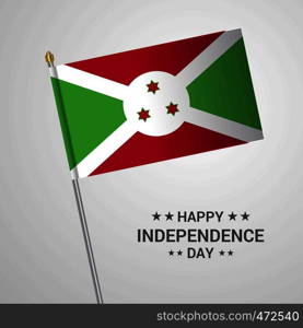 Burundi Independence day typographic design with flag vector