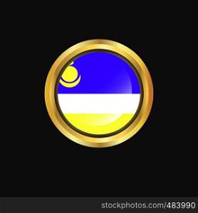 Buryatia flag Golden button