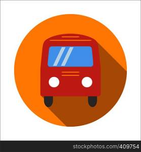 Bus flat icon isolated on white background. Bus flat icon