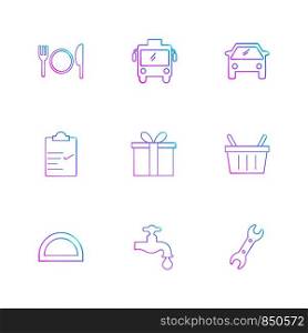 bus , giftbox , tap , clipboard ,transport , travel ,transportation , traveling , boat , ship , plane , car , bus , truck , ticket , train , hardware , money, cart , shopping, icon, vector, design, flat, collection, style, creative, icons