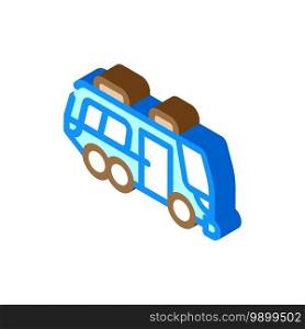 bus home on wheels isometric icon vector. bus home on wheels sign. isolated symbol illustration. bus home on wheels isometric icon vector illustration