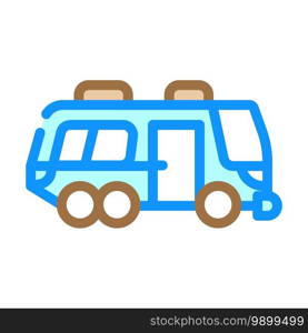 bus home on wheels line icon vector. bus home on wheels color sign. isolated symbol illustration. bus home on wheels color icon vector illustration