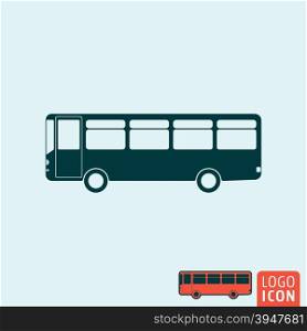 Bus icon. Bus logo. Bus symbol. Passenger bus icon isolated, minimal design. Vector illustration