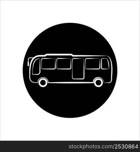 Bus Icon, Bus Vector Art Illustration