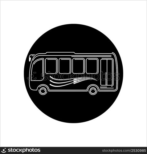 Bus Icon, Bus Vector Art Illustration