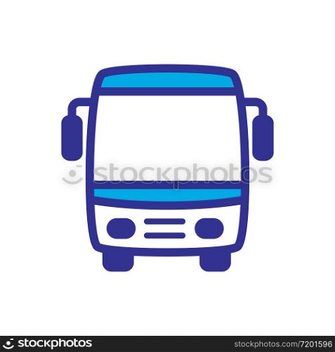 bus icon, color style design