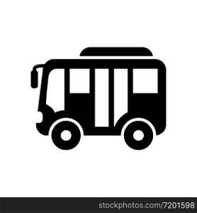 bus icon, glyph style design