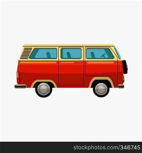 Bus icon in cartoon style isolated on white background. Bus icon, cartoon style