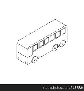 Bus icon in isometric 3d style isolated on white background. Bus icon, isometric 3d style
