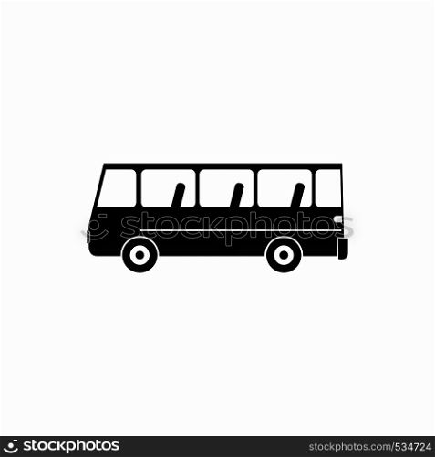 Bus icon in simple style on a white background. Bus icon in simple style