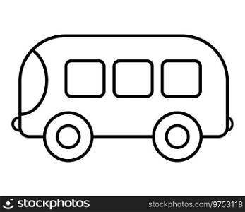 Bus icon isolated Royalty Free Vector Image