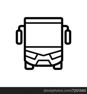 bus icon, line art design