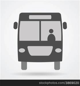 Bus icon web design vector flat illustration.