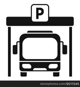 Bus paid parking icon simple vector. Car park. Space truck. Bus paid parking icon simple vector. Car park