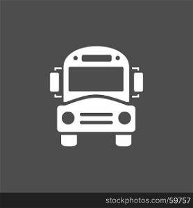Bus school icon on a dark background