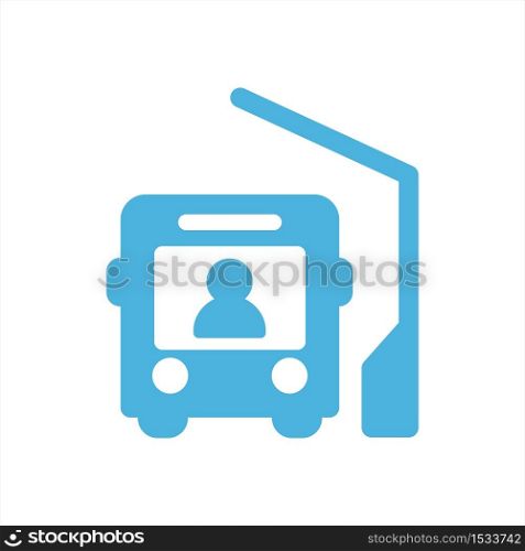 bus station icon flat vector logo design trendy illustration signage symbol graphic simple