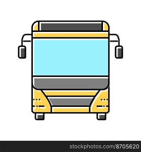 bus transport vehicle color icon vector. bus transport vehicle sign. isolated symbol illustration. bus transport vehicle color icon vector illustration