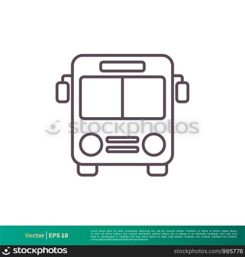 Bus, Transportation Icon Vector Logo Template Illustration Design. Vector EPS 10.
