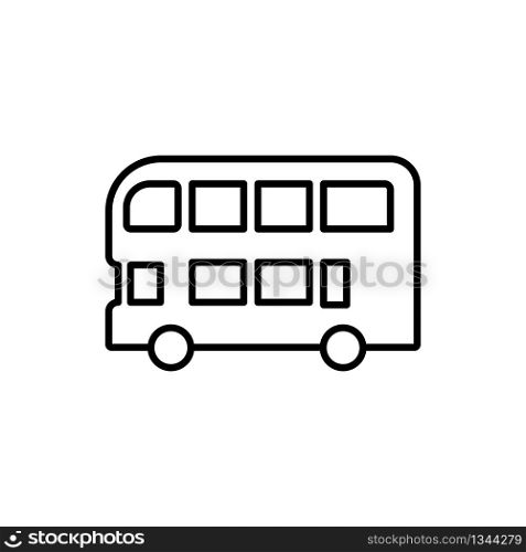 Bus vector icon in trendy flat design