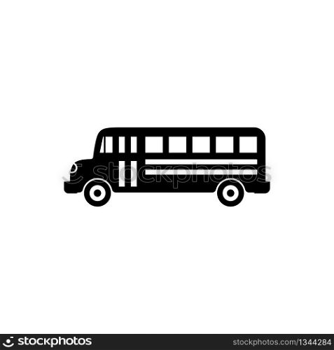 Bus vector icon in trendy flat design