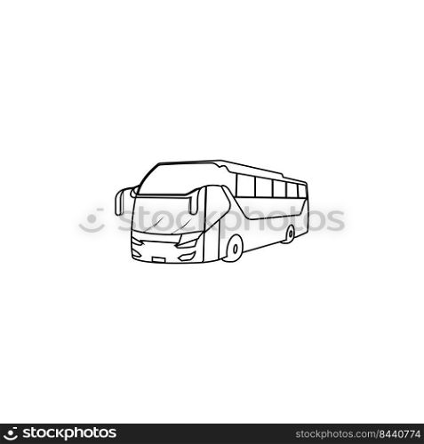 Bus vector icon. mass or public means of transportation, illustration design template.