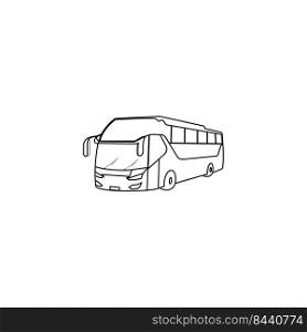 Bus vector icon. mass or public means of transportation, illustration design template.