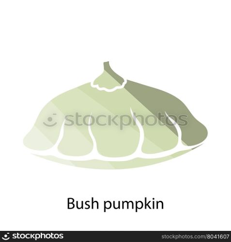 Bush pumpkin icon. Flat color design. Vector illustration.