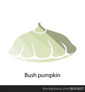 Bush pumpkin icon. Flat color design. Vector illustration.