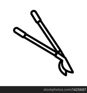 bush scissors with long handles icon vector. bush scissors with long handles sign. isolated contour symbol illustration. bush scissors with long handles icon vector outline illustration