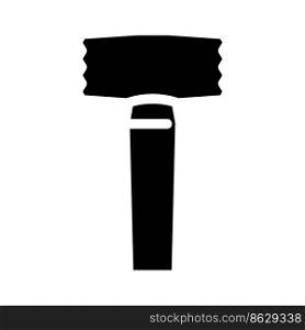 bushing hammer glyph icon vector. bushing hammer sign. isolated symbol illustration. bushing hammer glyph icon vector illustration