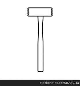 bushing hammer tool line icon vector. bushing hammer tool sign. isolated contour symbol black illustration. bushing hammer tool line icon vector illustration