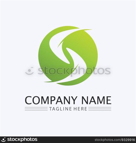 Busi≠ss corporate≤tter S logo design vector.