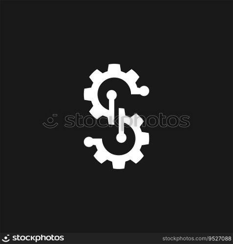 Busi≠ss Technology Logo Vector Template Illustration