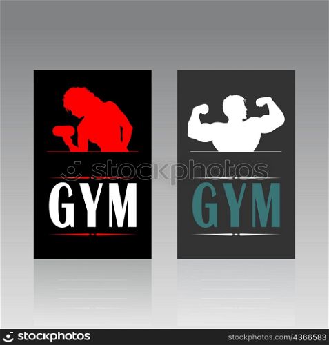 Business a fitness card. A vector illustration