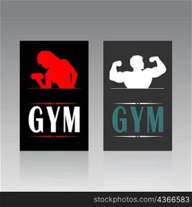 Business a fitness card. A vector illustration