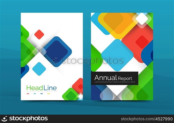 Business a4 annual report business brochure template, vector print layout