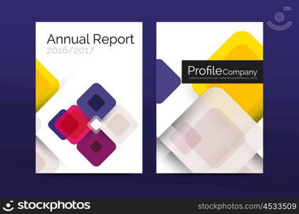 Business a4 annual report business brochure template, vector print layout