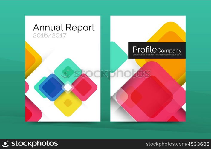 Business a4 annual report business brochure template, vector print layout