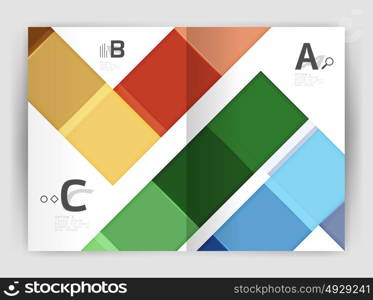 Business a4 business brochure geometrical template. Business a4 business brochure geometrical template. Vector design for workflow layout, diagram, number options or web design