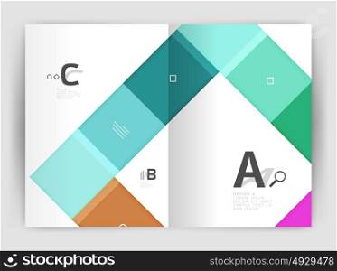 Business a4 business brochure geometrical template. Business a4 business brochure geometrical template. Vector design for workflow layout, diagram, number options or web design