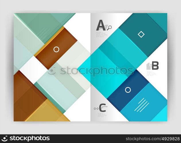 Business a4 business brochure geometrical template. Business a4 business brochure geometrical template. Vector design for workflow layout, diagram, number options or web design