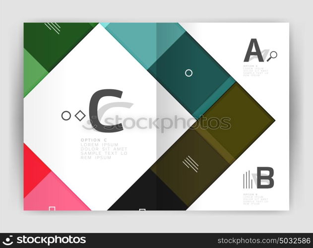 Business a4 business brochure geometrical template. Business a4 business brochure geometrical template. Vector design for workflow layout, diagram, number options or web design