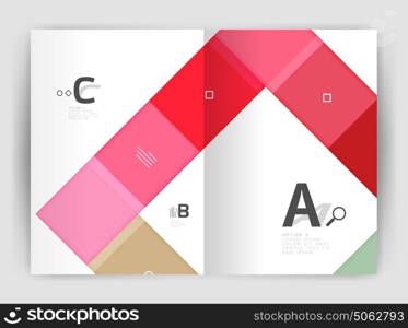 Business a4 business brochure geometrical template. Business a4 business brochure geometrical template. Vector design for workflow layout, diagram, number options or web design