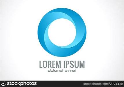 Business Abstract Circle icon. Corporate, Media, Technology styles vector logo design template.