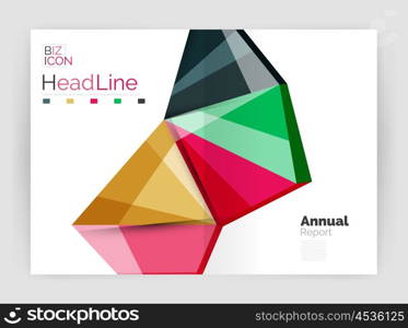 Business abstract geometric financial report brochure template. Business abstract geometric financial report brochure template. Vector