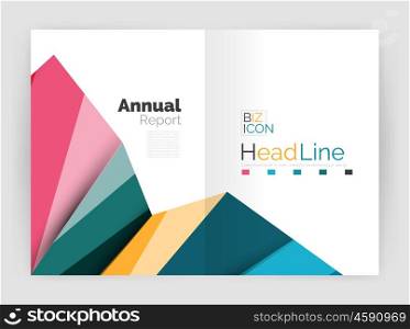 Business abstract geometric financial report brochure template. Business abstract geometric financial report brochure template. Vector
