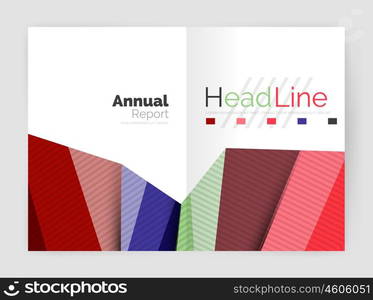 Business abstract geometric financial report brochure template. Business abstract geometric financial report brochure template. Vector