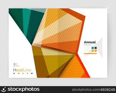 Business abstract geometric financial report brochure template. Business abstract geometric financial report brochure template. Vector