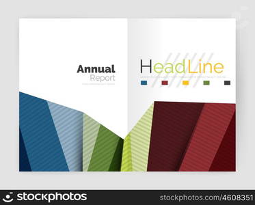 Business abstract geometric financial report brochure template. Business abstract geometric financial report brochure template. Vector